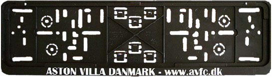Fanklubbens nummerpladeholder
